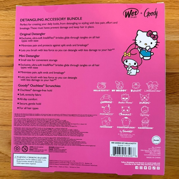 NWT Hello Kitty Wet Brush + Goody Detangling Accessory Bundle - Picture 2 of 2